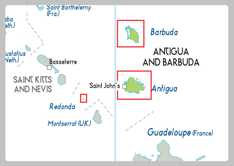 Antigua Political Map