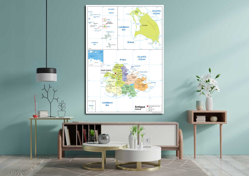 Antigua Political Map