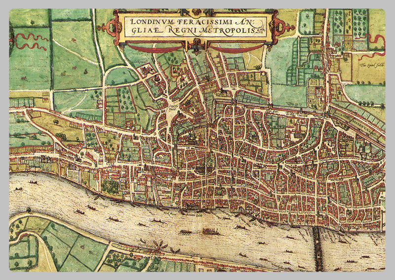 1572 - Map of Elizabethan London by Braun & Hogenberg– I Love Maps