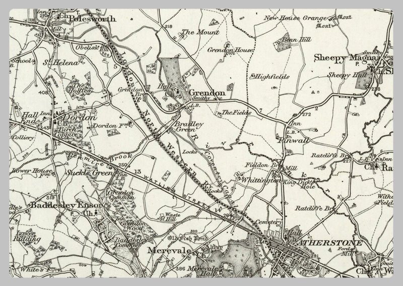 1890 Collection - Atherstone (Loughborough) Ordnance Survey Map– I Love ...