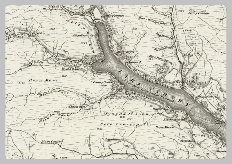 1890 Collection - Bala (Corwen) Ordnance Survey Map