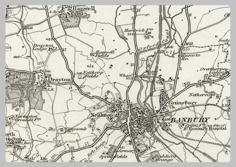 1890 Collection - Banbury (Warwick) Ordnance Survey Map