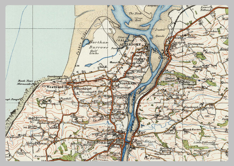 1920 Collection - Barnstaple & Exmoor Ordnance Survey Map