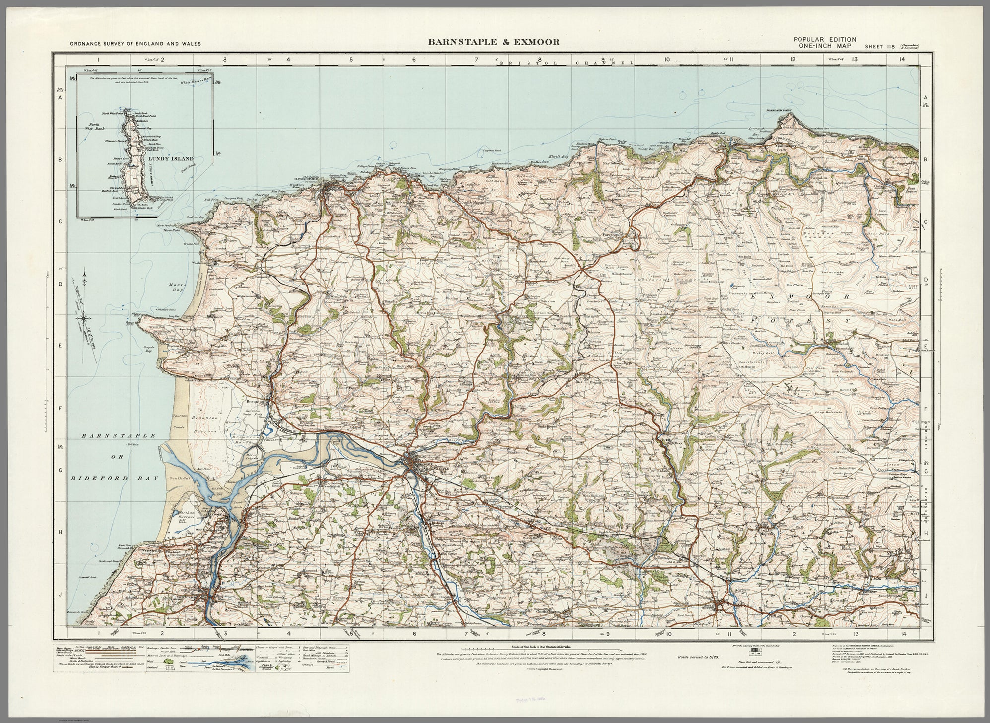 1920 Collection - Barnstaple & Exmoor Ordnance Survey Map– I Love Maps