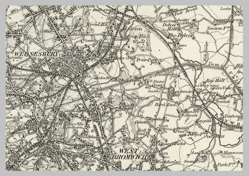 1890 Collection - Birmingham (Lichfield) Ordnance Survey Map