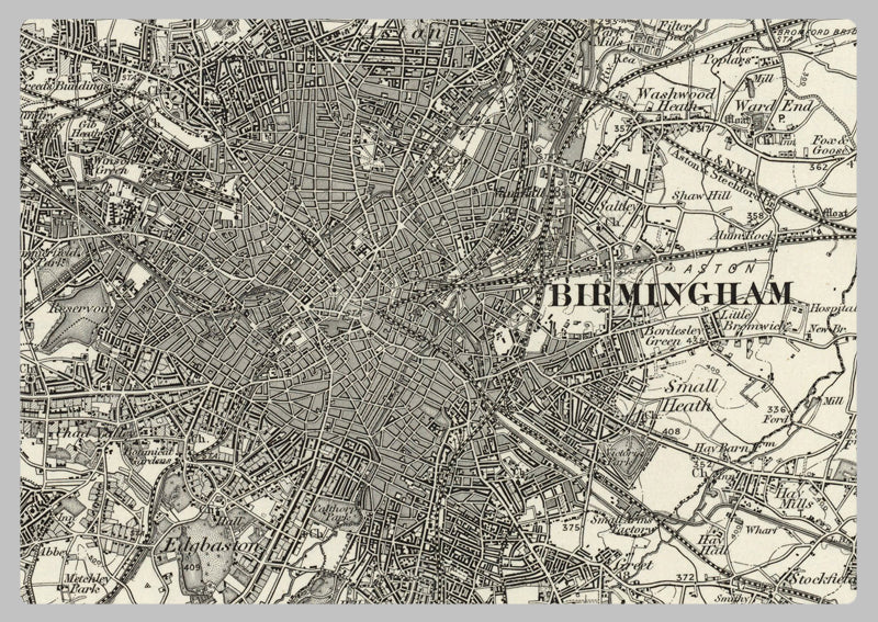 1890 Collection - Birmingham (Lichfield) Ordnance Survey Map