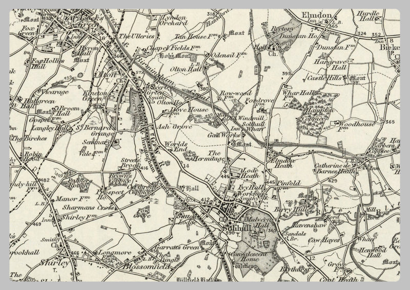 1890 Collection - Birmingham (Lichfield) Ordnance Survey Map