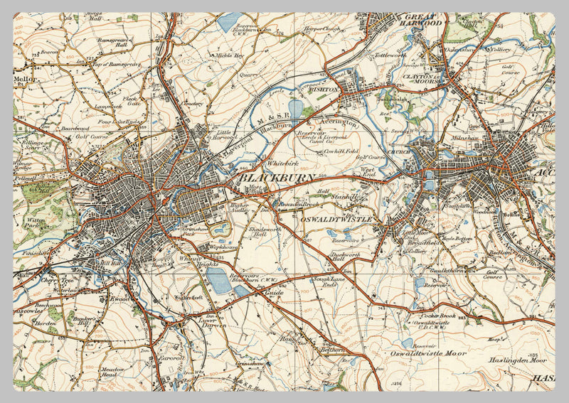 1920 Collection - Blackburn Ordnance Survey Map