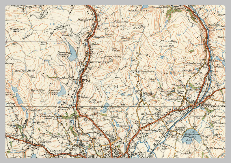 1920 Collection - Blackburn Ordnance Survey Map