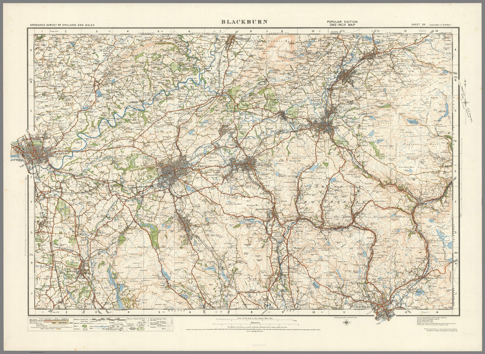 1920 Collection - Blackburn Ordnance Survey Map