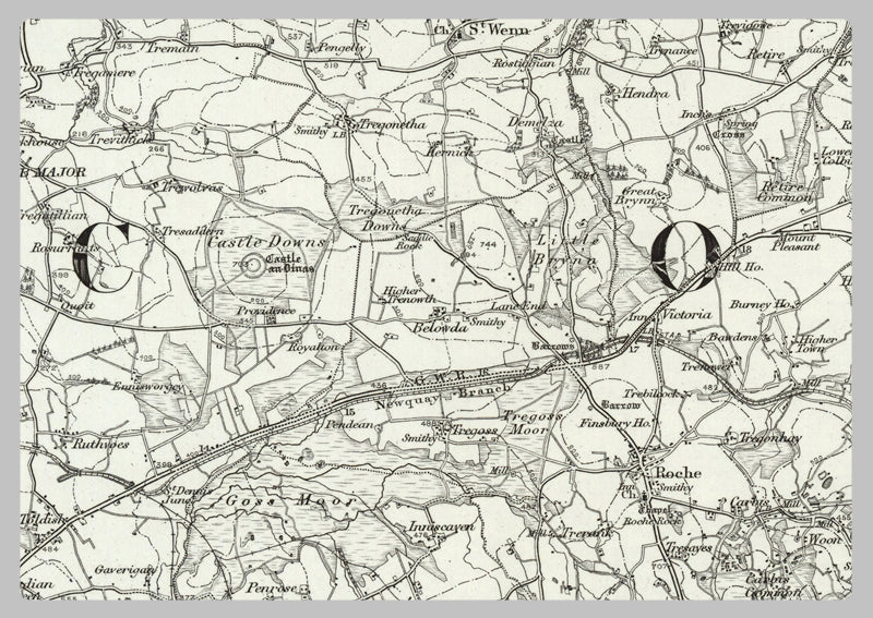 1890 Collection - Bodmin (Camelford) Ordnance Survey Map