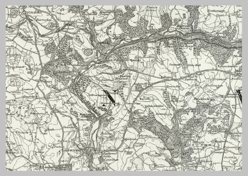 1890 Collection - Bodmin (Camelford) Ordnance Survey Map