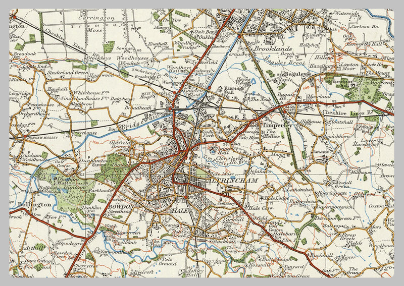 1920 Collection - Bolton & Manchester Ordnance Survey Map