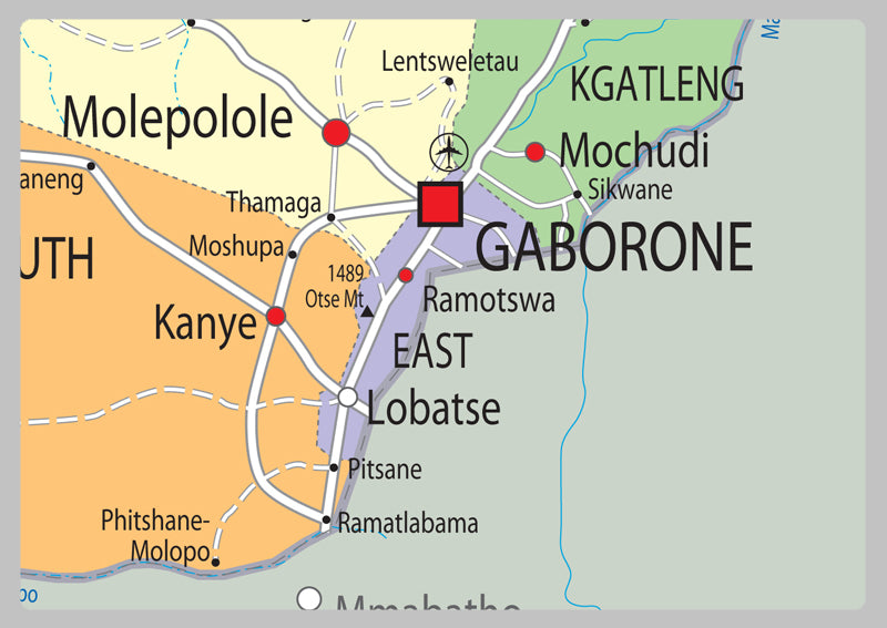 Botswana Political Map