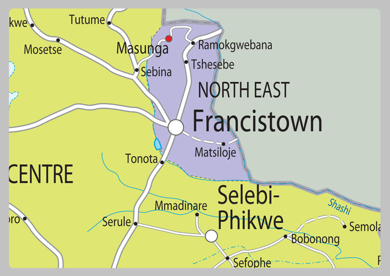 Botswana Political Map