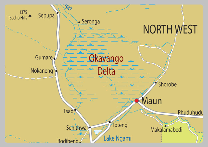 Botswana Political Map