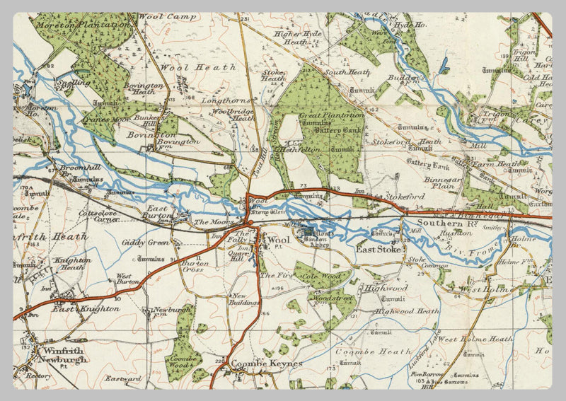 1920 Collection - Bournemouth & Swanage Ordnance Survey Map