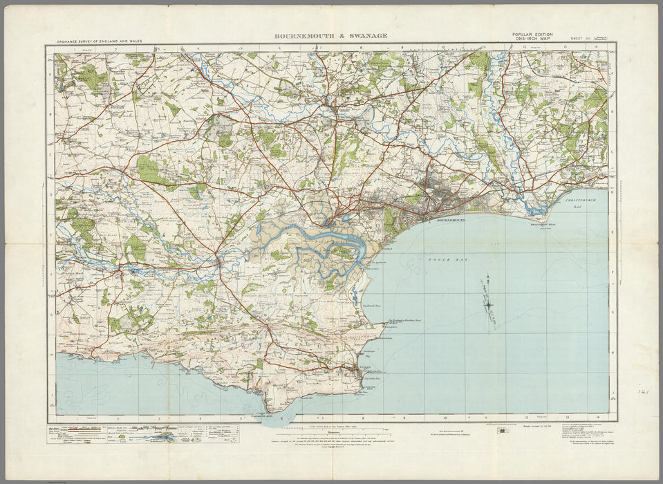 1920 Collection - Bournemouth & Swanage Ordnance Survey Map