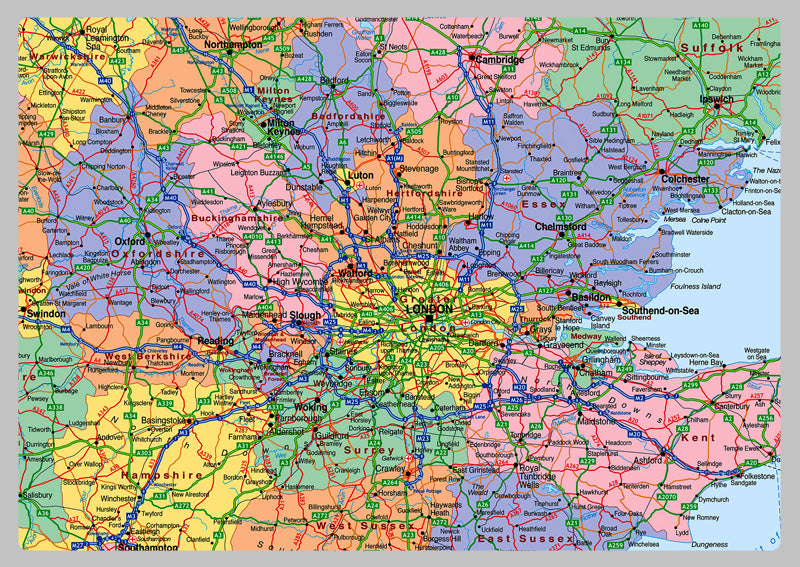 British Isles Political Wall Map