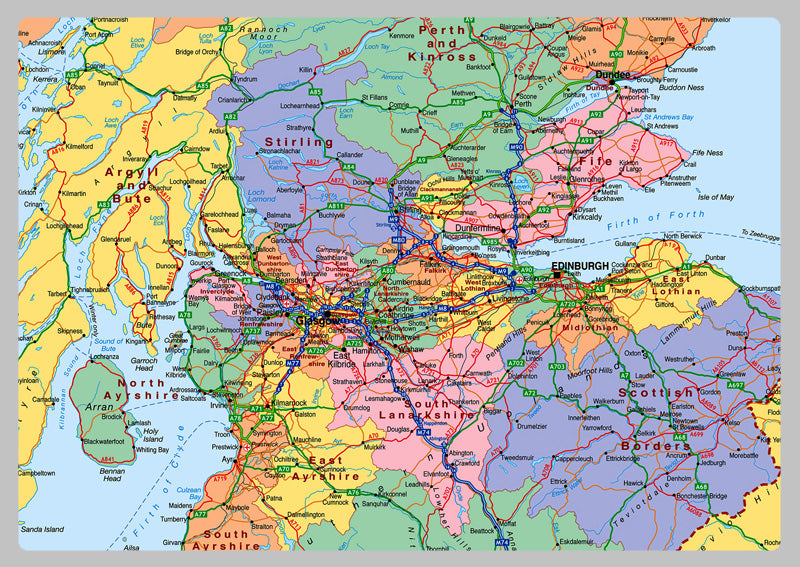 British Isles Political Wall Map