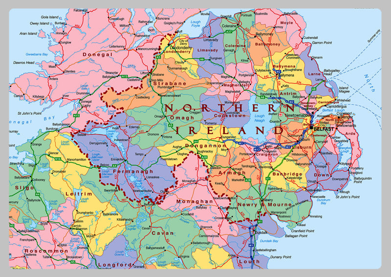 British Isles Political Wall Map