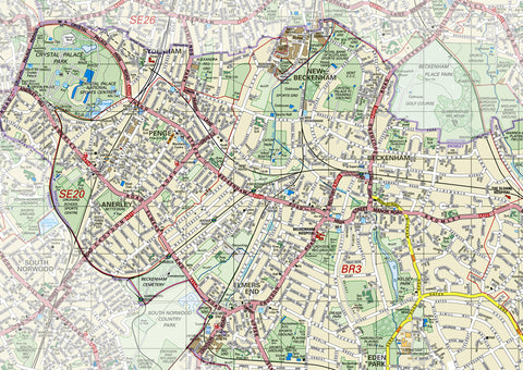 Bromley London Borough Map | I Love Maps