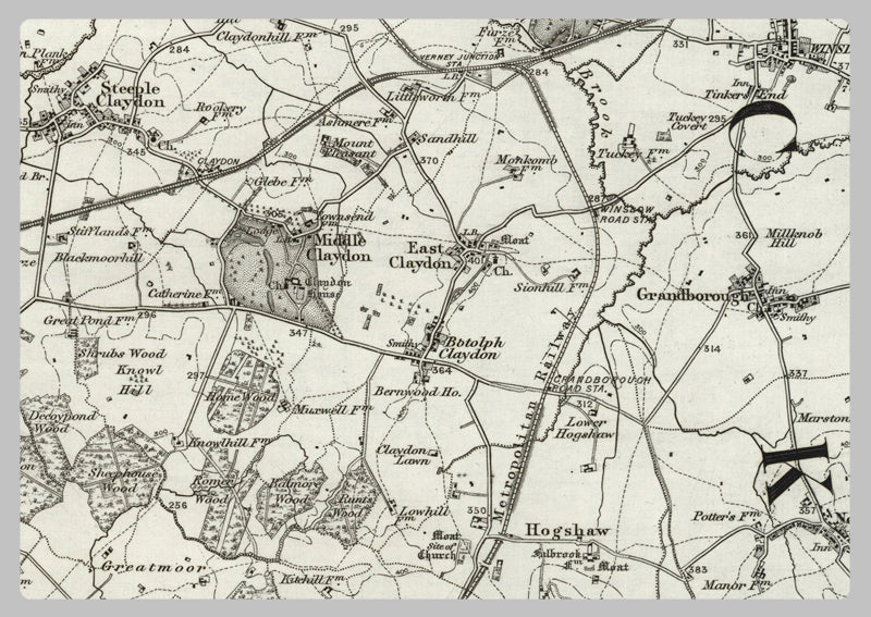 1890 Collection - Buckingham (Towcester) Ordnance Survey Map