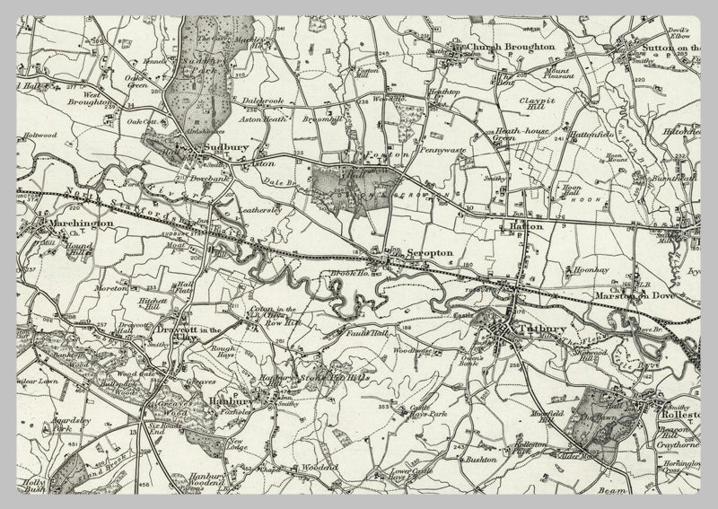 1890 Collection - Burton upon Trent (Ashbourne) Ordnance Survey Map