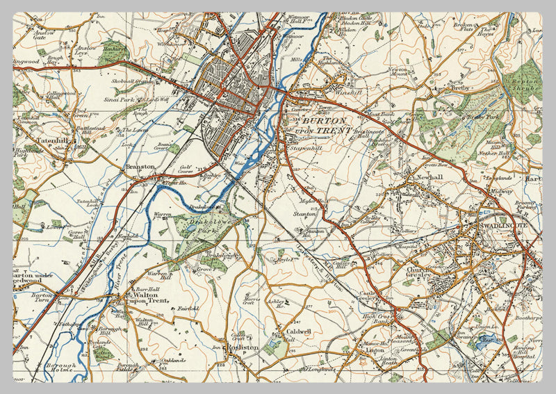 1920 Collection - Burton & Walsall Ordnance Survey Map