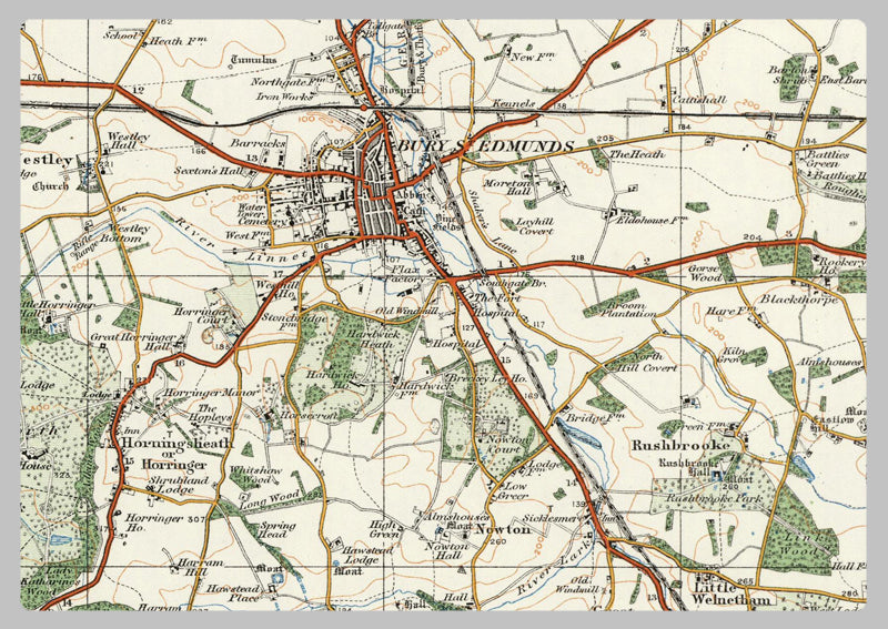 1920 Collection - Bury St Edmunds & Sudbury Ordnance Survey Map