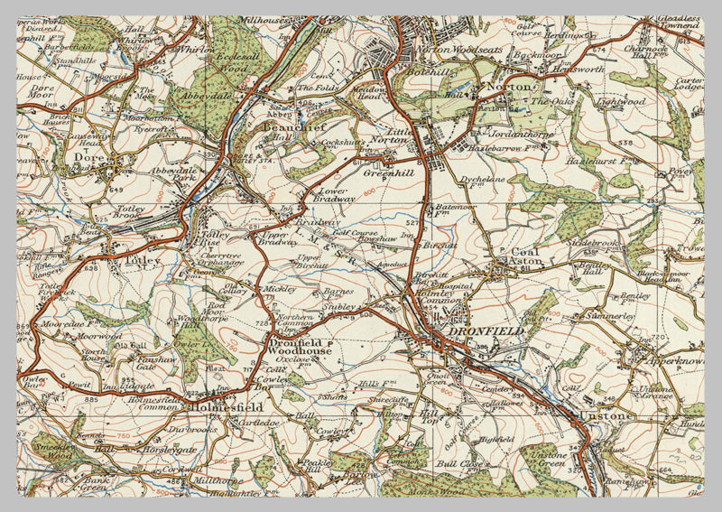 1920 Collection - Buxton & Matlock Ordnance Survey Map