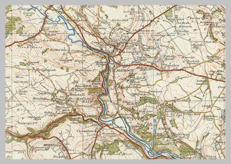 1920 Collection - Buxton & Matlock Ordnance Survey Map