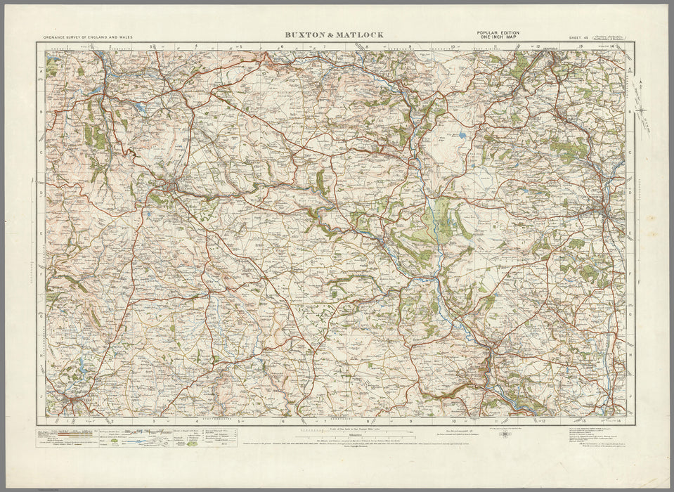 1920 Collection - Buxton & Matlock Ordnance Survey Map