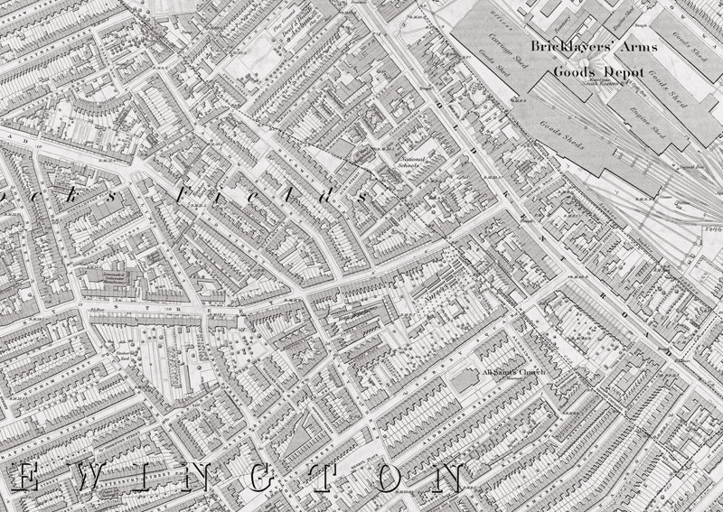 London 1872 Ordnance Survey Map - Sheet LVI - Camberwell– I Love Maps