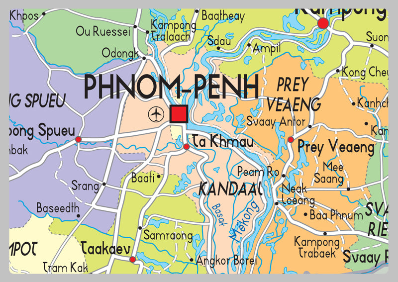 Cambodia Political Map