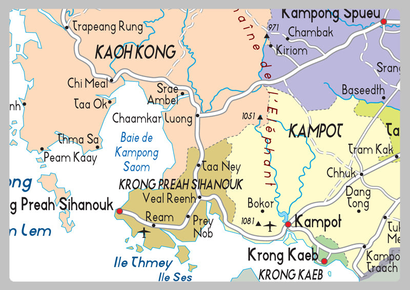 Cambodia Political Map