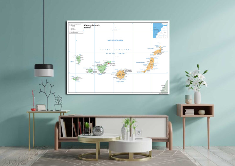 Canary Islands Political Map