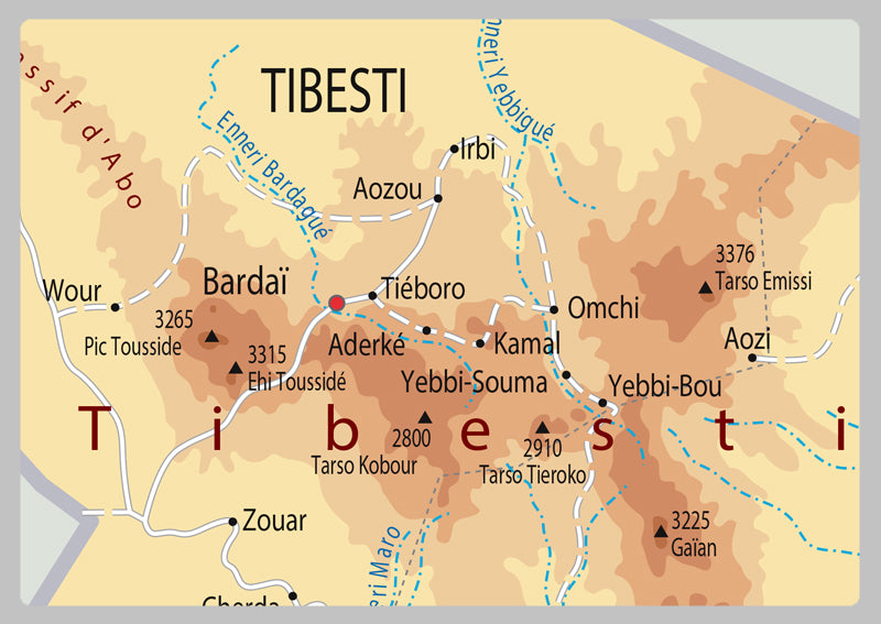 Physical Map of Chad - The Oxford Collection