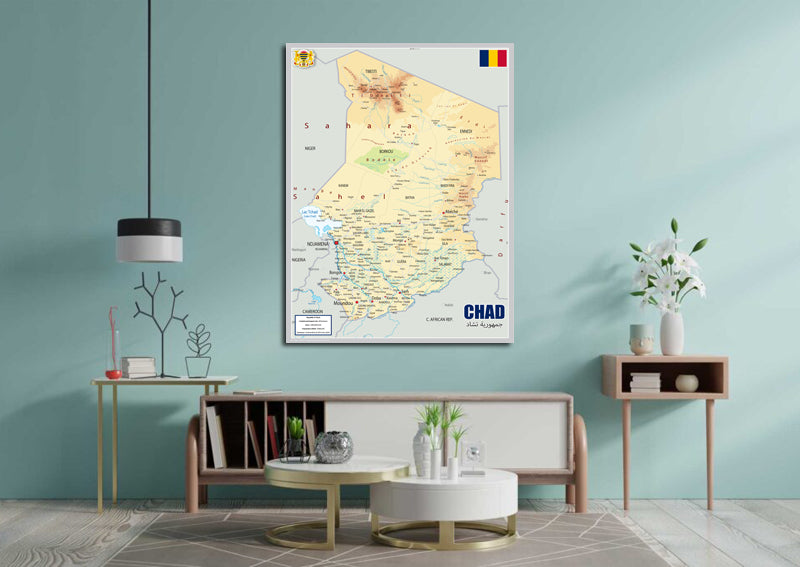 Physical Map of Chad - The Oxford Collection