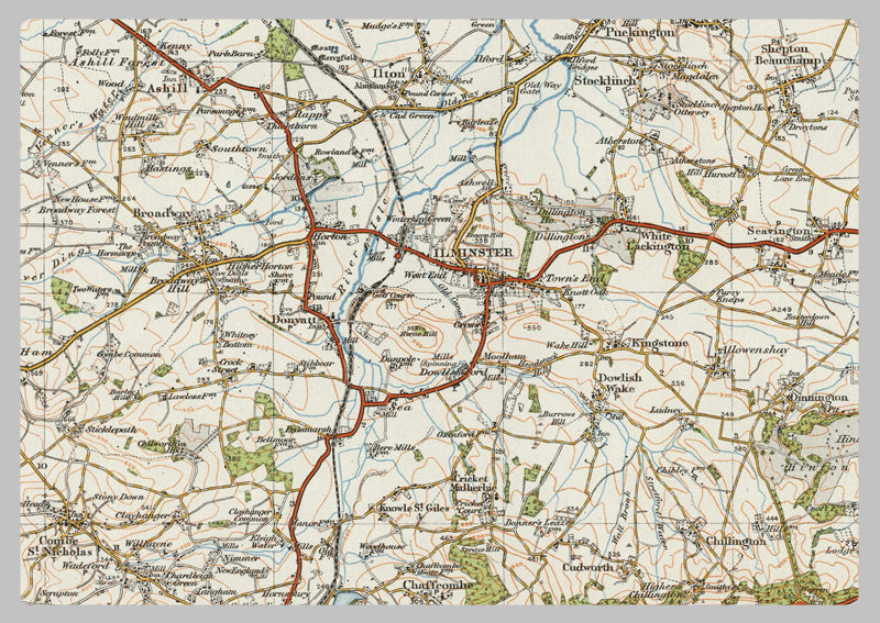 1920 Collection - Chard & Axminster Ordnance Survey Map