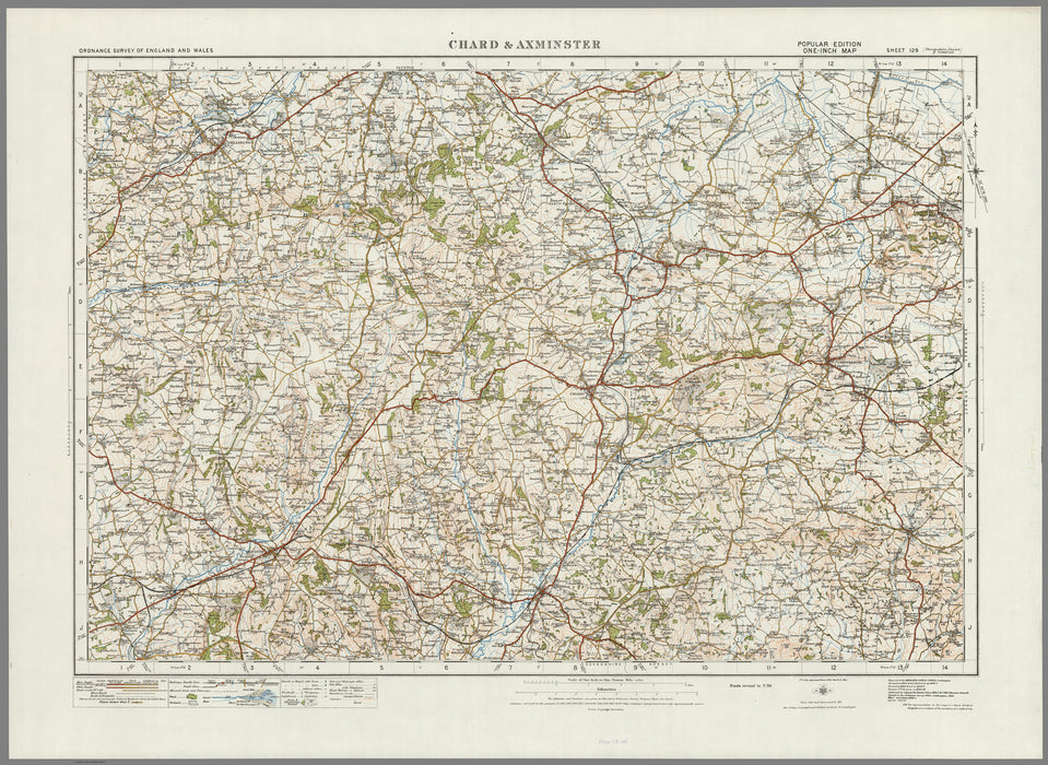 1920 Collection - Chard & Axminster Ordnance Survey Map