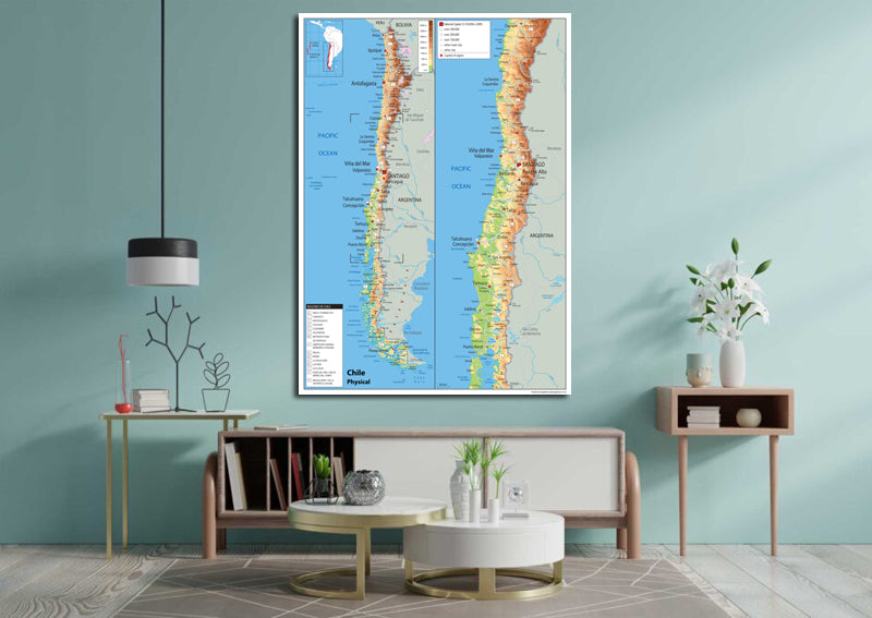 Chile Physical Map