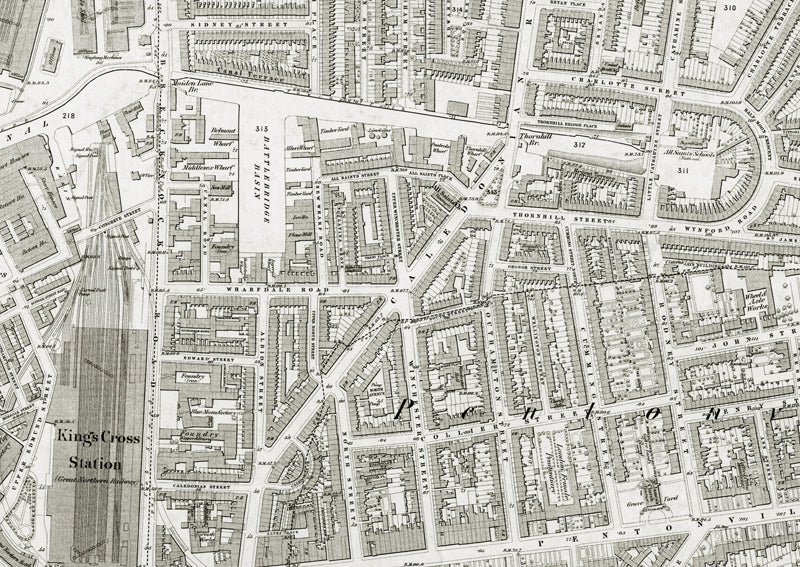 London 1872 Ordnance Survey Map - Sheet XXVI - Clerkenwell | I Love Maps