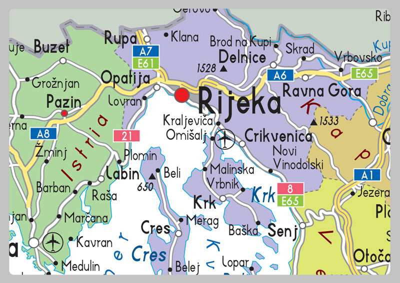 Croatia Political Map