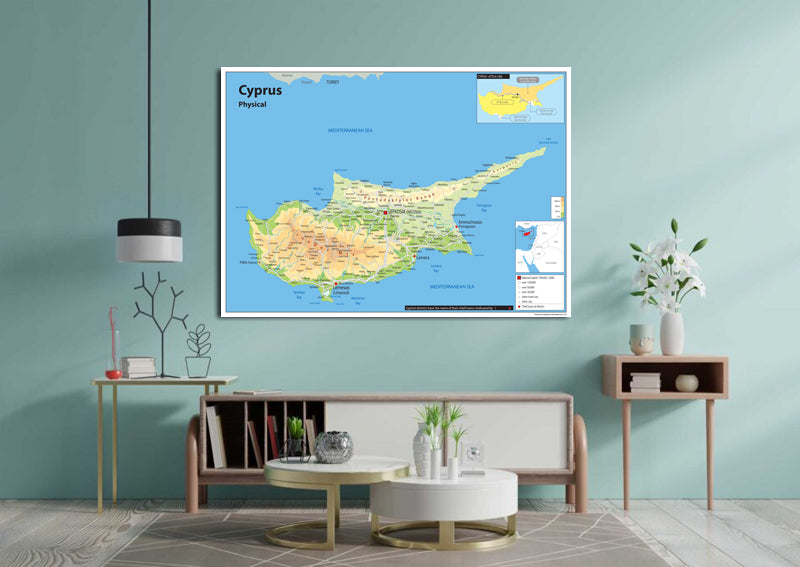 Cyprus Physical Map