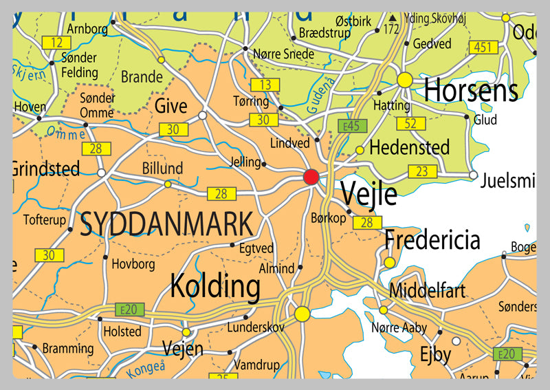 Denmark Political Map