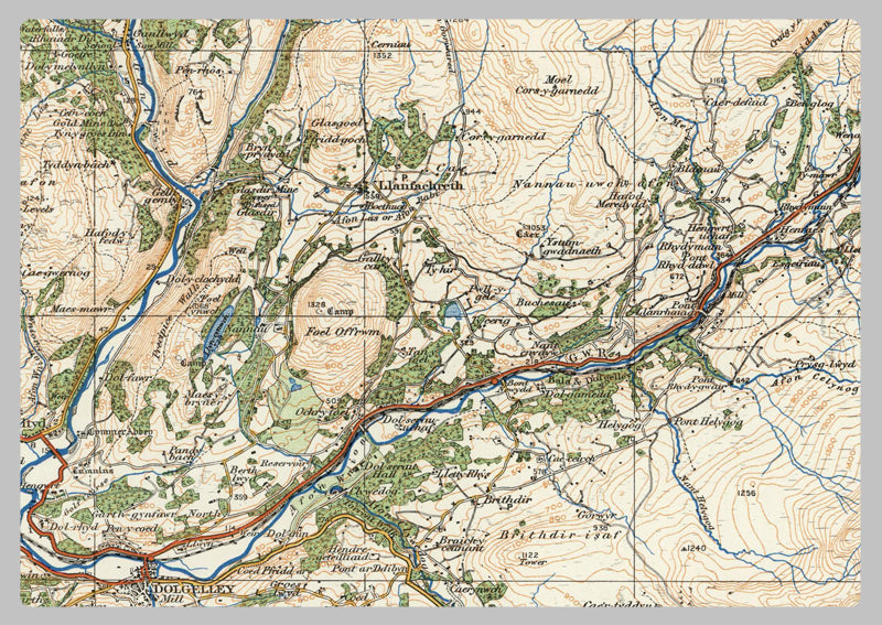 1920 Collection - Dolgelley & Lake Vyrnwy Ordnance Survey Map