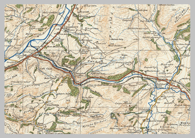 1920 Collection - Dolgelley & Lake Vyrnwy Ordnance Survey Map