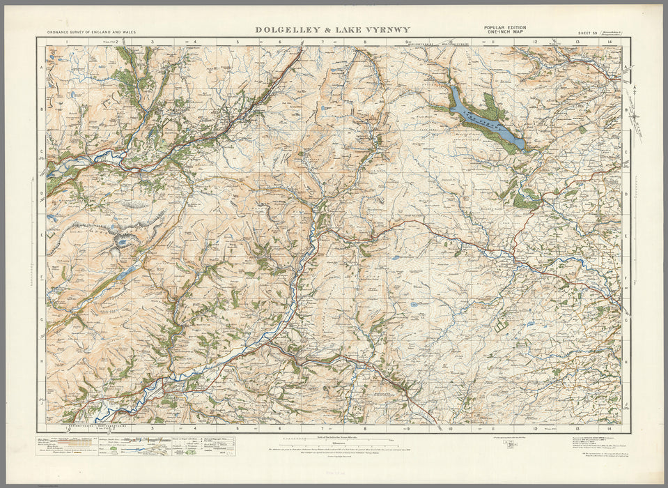 1920 Collection - Dolgelley & Lake Vyrnwy Ordnance Survey Map