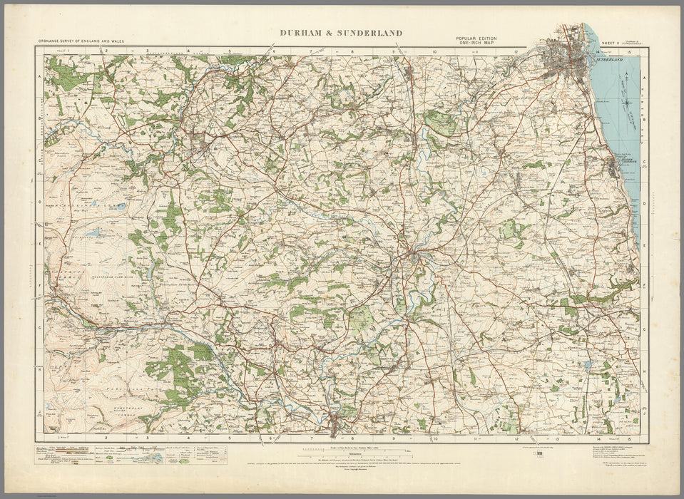 1920 Collection - Durham & Sunderland Ordnance Survey Map– I Love Maps